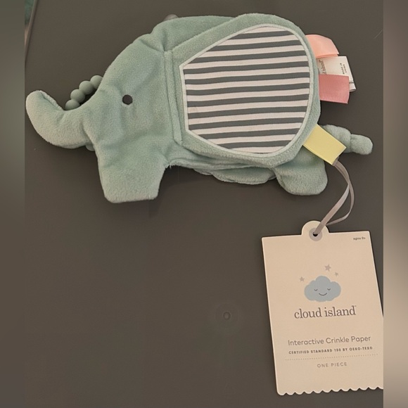 Cloud Island Elephant Interactive Crinkle Paper Toy - Picture 1 of 5